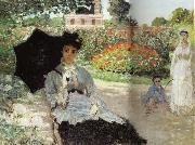 Camille in the Garden with Jean and his Nanny Claude Monet